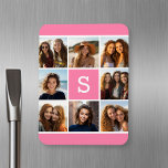 Skapa ditt eget intstagram Collage Anpassningsbar  Magnet<br><div class="desc">Du kan använda 8 kvadratiska eller Instagram-foton för den här designen. Använda 8-kvadratfoton som skapar en unik och personlig gåva. Eller så kan du behålla hipstervalpen och göra ett trendig till keepy. Om du behöver justera bilder klickar du på verktyg för att anpassa ändringar.</div>
