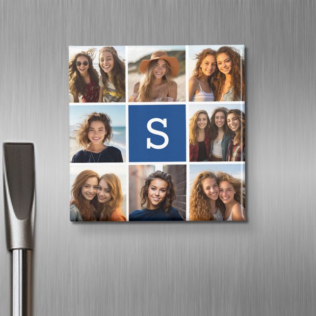 Skapa ditt eget intstagram Collage Anpassningsbar  Magnet (Personalized fridge magnet with photos and custom text)