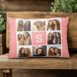 Skapa ditt eget intstagram Collage Anpassningsbar Prydnadskudde