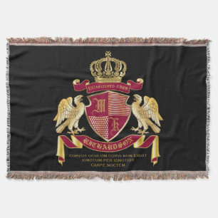 Skapa ditt eget Jacka av Arm Red Guld Eagle Emblem Filt
