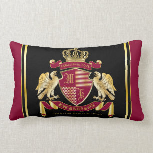 Skapa ditt eget Jacka av Arm Red Guld Eagle Emblem Lumbarkudde