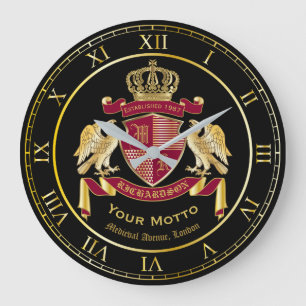 Skapa ditt eget Jacka av Arm Red Guld Eagle Emblem Stor Klocka