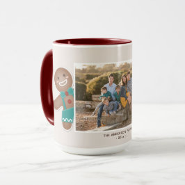 Skapa ditt eget julfoto för Gingerbröd-familjen Mugg