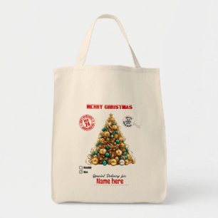 Skapa ditt eget Julgran-presentsäck Tygkasse
