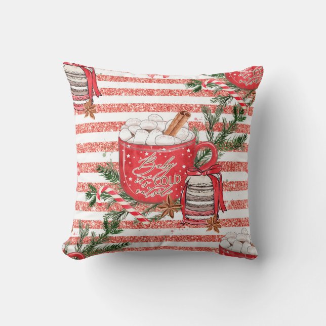 Skapa ditt eget Kall utanför Kakaobrött Rand Kudde (Framsida)