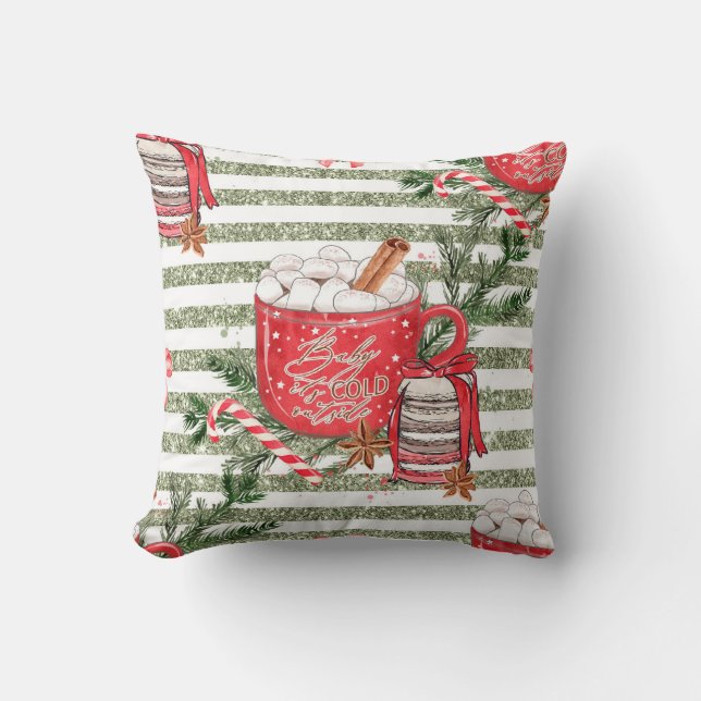 Skapa ditt eget Kall utanför KakaoGrönten Rand Kudde (Framsida)