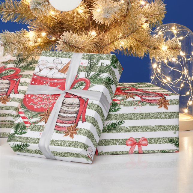 Skapa ditt eget Kall utanför KakaoGrönten Rand Presentpapper (Helgdagar)