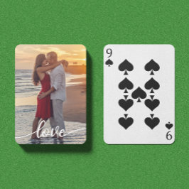 Skapa ditt eget Kärlek-skript, romantiskt par foto Casinokort