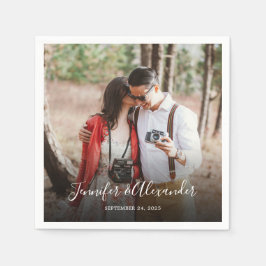 Skapa ditt eget landsbyggsbröllop för rejält foto pappersservett