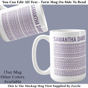 Skapa Ditt Eget Långa Dolda Meddelande & Namn 151P Kaffemugg