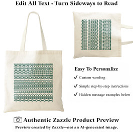 Skapa Ditt Eget Långa Dolda Meddelande & Namn D Gr Tygkasse