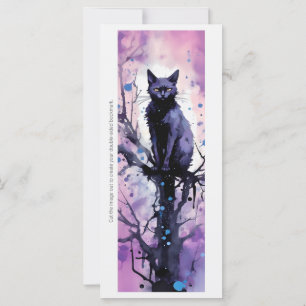 Skapa ditt eget Lila Black Cat Magic Bookmark