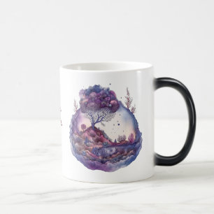 Skapa ditt eget Lila Fantasy liggande Magisk Mugg