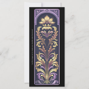 Skapa ditt eget Lila Golden Art Deco-bokmärke