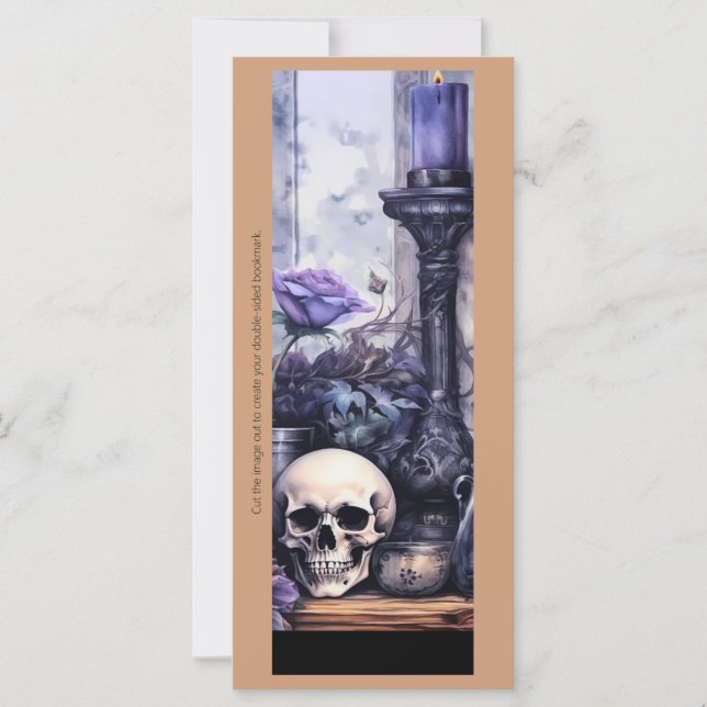 Skapa ditt eget Lila gotiic Magic Bookmark (Framsida)
