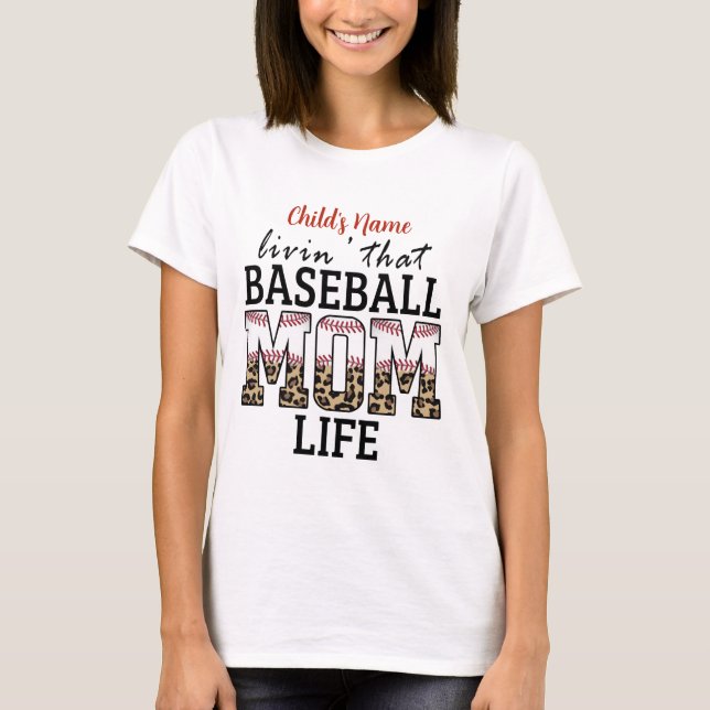 Skapa ditt eget liv att Baseball Mamma Life T Shirt (Framsida)