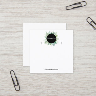 Skapa ditt eget logotyp örhänge visningskort  fyrkantigt visitkort