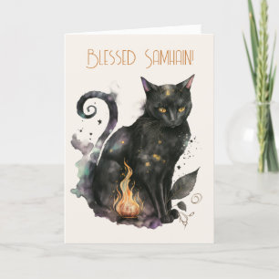 Skapa ditt eget magiska svarta katt helgkort