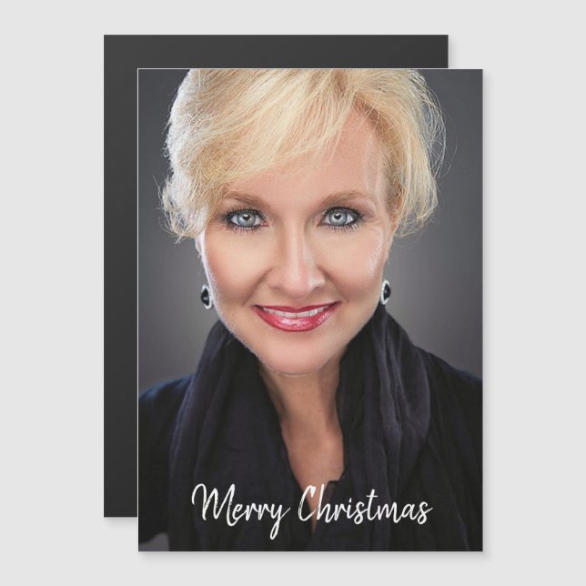 Skapa ditt eget magnetfotokort magnetisk inbjudningskort (Fram/baksida)