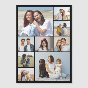 Skapa ditt eget magnetiska kort med 9 fotokollage