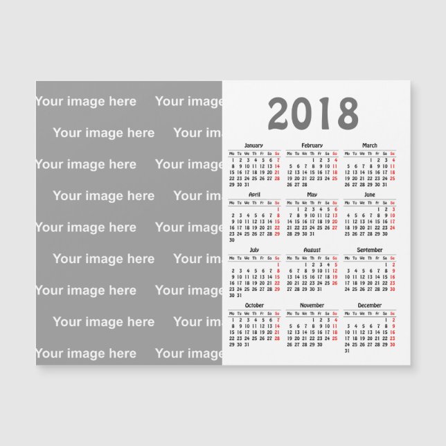 Skapa ditt eget magnetkort för 2018 (Framsida)