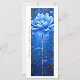 Skapa ditt eget målade blå Lotus Bookmark-kort