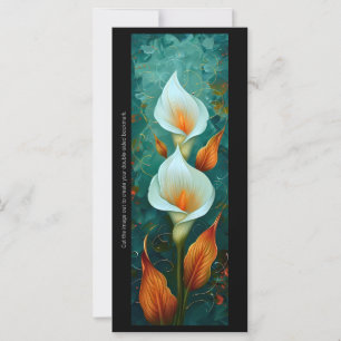 Skapa ditt eget målade Calla Lilies-bokmärkskort