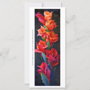 Skapa ditt eget målade Flame Gladiolus-bokmärke