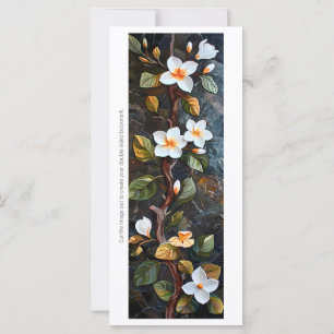 Skapa ditt eget målade frangipani-bokmärkskort