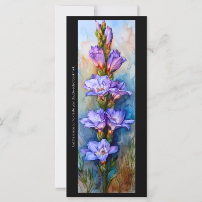 Skapa ditt eget målade Gladiolus-bokmärkskort (Framsida)