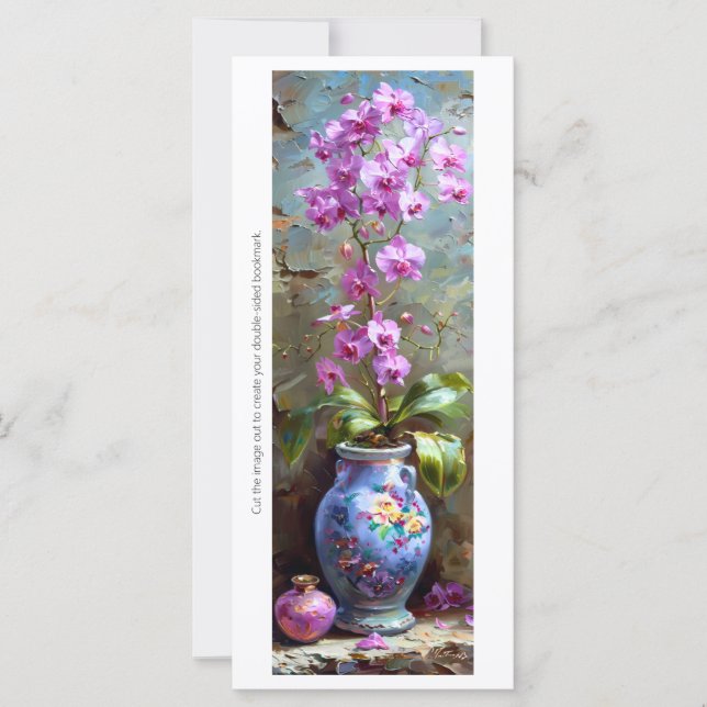 Skapa ditt eget målade Orchids Vas bokmärke (Framsida)