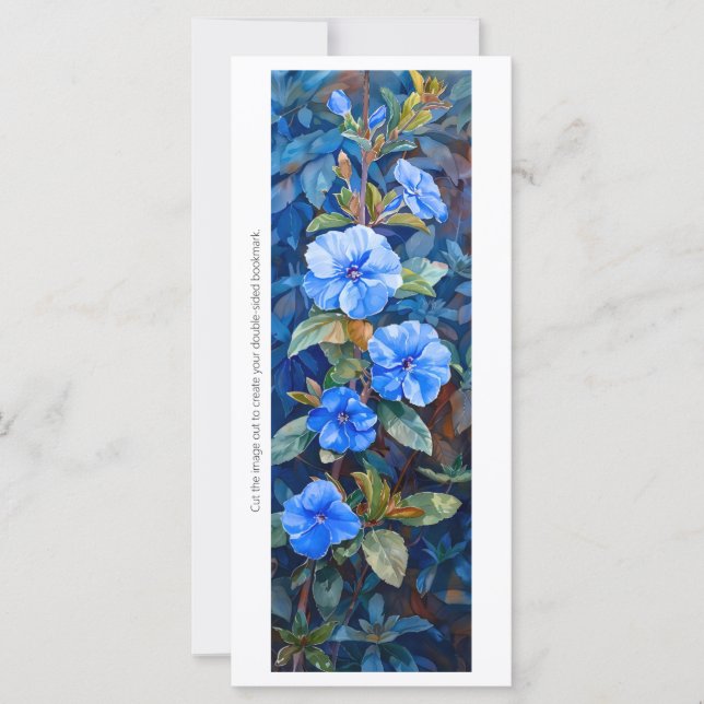 Skapa ditt eget målade periwinkle-bokmärkskort (Framsida)