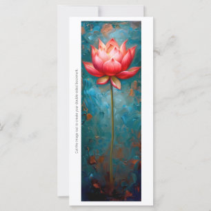 Skapa ditt eget målade Rosa Lotus Bookmark-kort