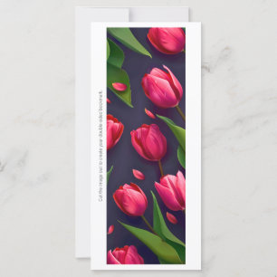 Skapa ditt eget målade Rosa Tulips-bokmärkskort