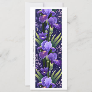 Skapa ditt eget målat lila iris-läsmarkörskort