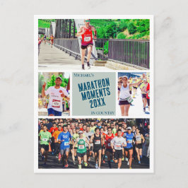 Skapa ditt eget maratonlöpningsfoto Postkort Vykort