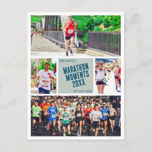 Skapa ditt eget maratonlöpningsfoto Postkort Vykort