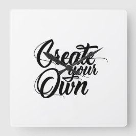 Skapa ditt eget minimalistiska vägglås fyrkantig klocka