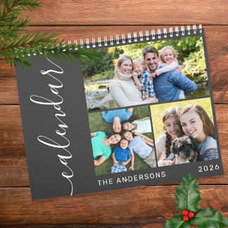 Skapa ditt eget minimum 3-fotokollage-skript kalender