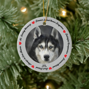Skapa ditt eget minnesmärke för Hund Pet Julgransprydnad Keramik