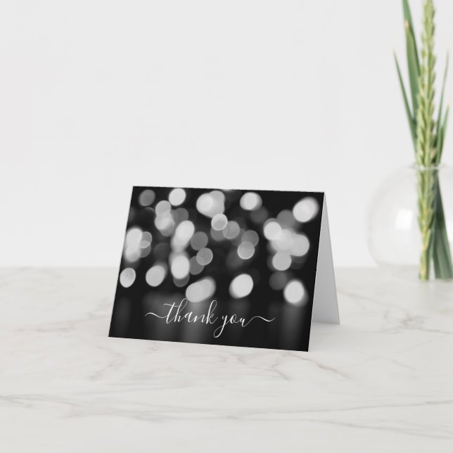 Skapa ditt eget mjuka fokus på Grått Bokeh Tack Kort (Framsida)