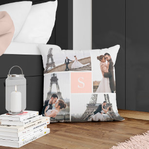 Skapa ditt eget monogram 5-foto galleri kudde