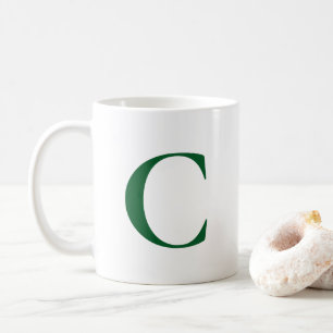 Skapa ditt eget Monogram för stor Grönt Kaffemugg