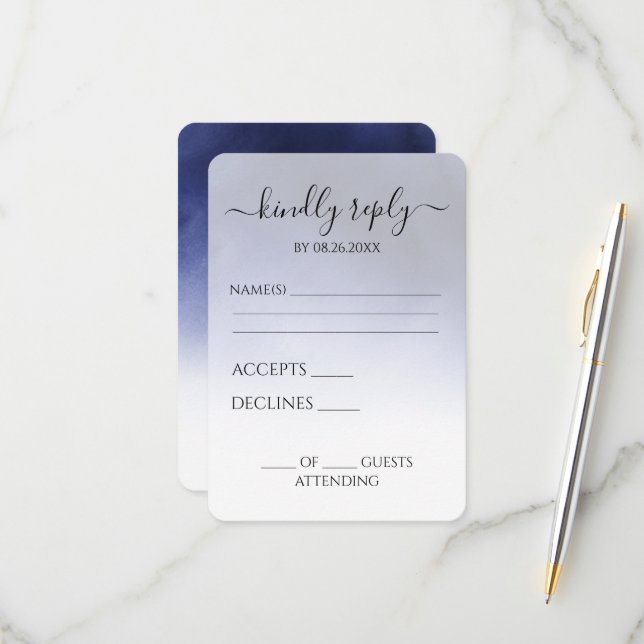 Skapa ditt eget Mörk Indigo Blue Cloud OSA Kort (Fram/Back In Situ)