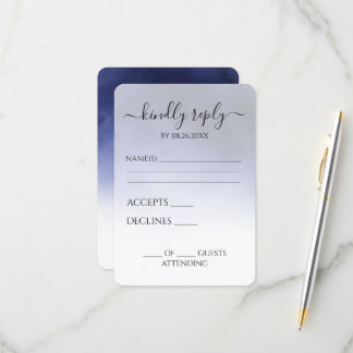 Skapa ditt eget Mörk Indigo Blue Cloud OSA Kort