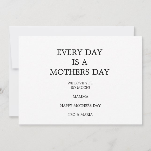 Skapa ditt eget Mors dag kort för anpassningsbar (Baksida)