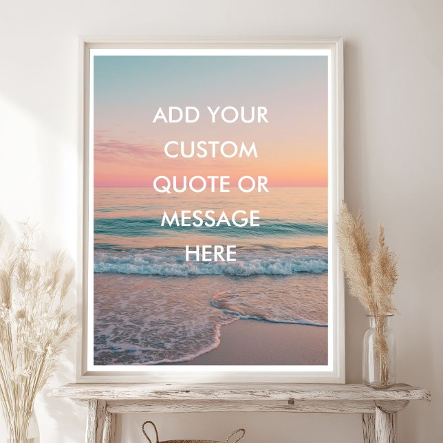 Skapa Ditt Eget Motivationscitat - Pastell Solnedg Poster (Create Your Own Motivational Quote - Pastel Sunset Poster)