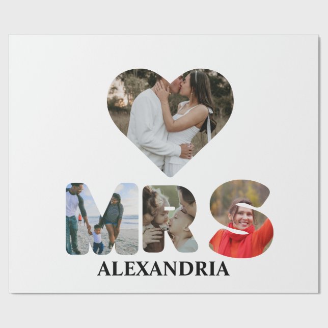 Skapa ditt eget Mr. och Mrs. Photo Matching-par Presentpapper (Platt)