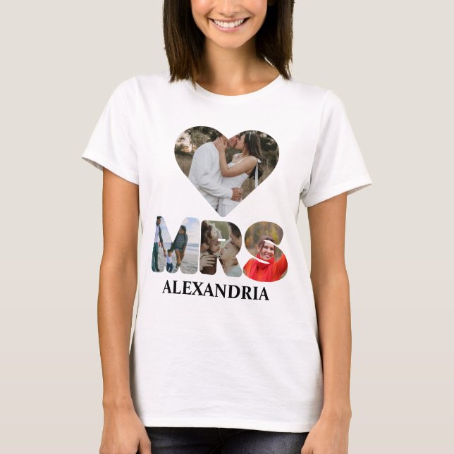Skapa ditt eget Mr. och Mrs. Photo Matching-par T Shirt (Framsida)