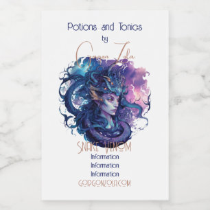 Skapa ditt eget Mythical Medusa Gorgon Mat Etikett